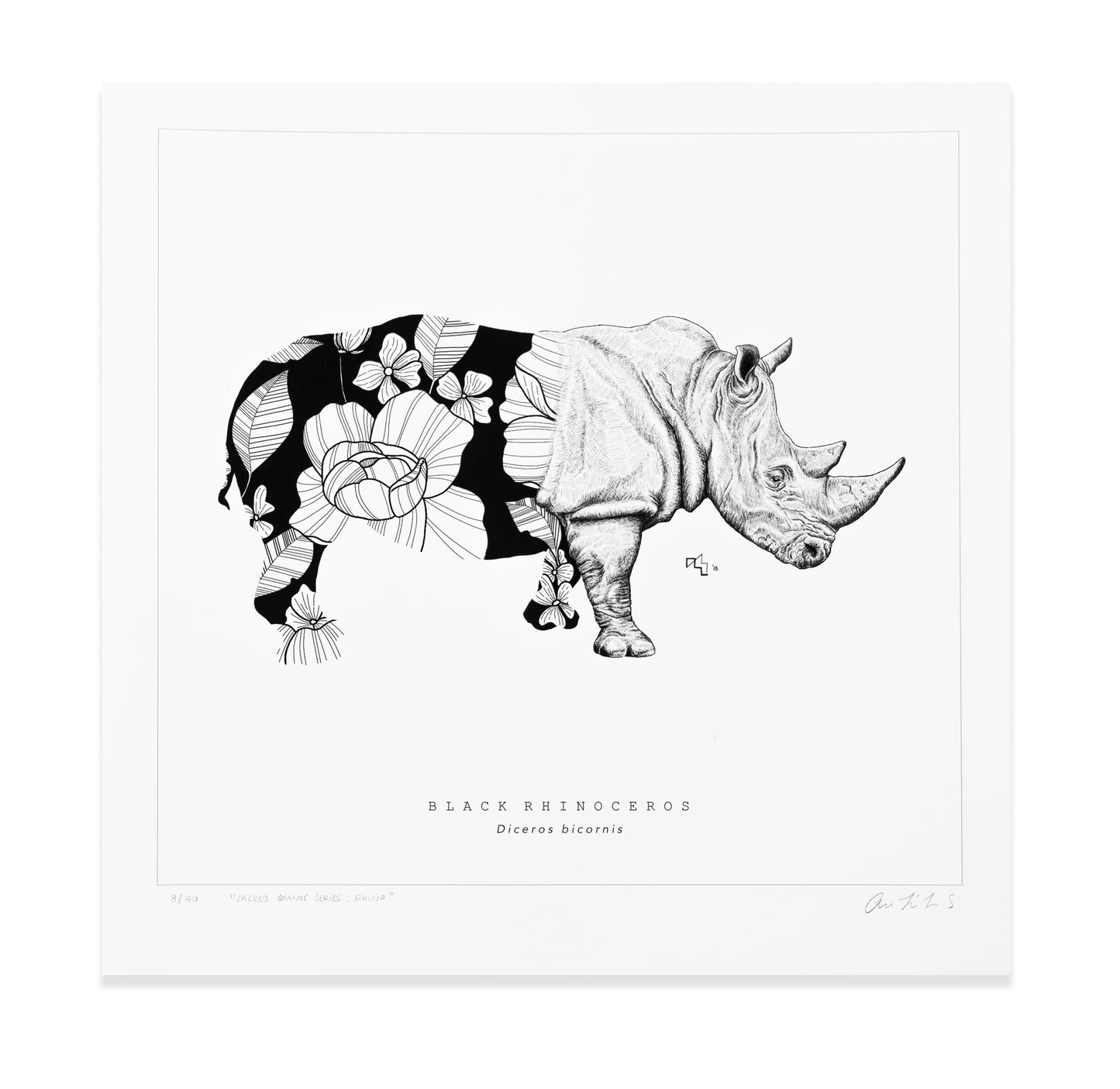 Sacred Giants: Rhinoceros (print)